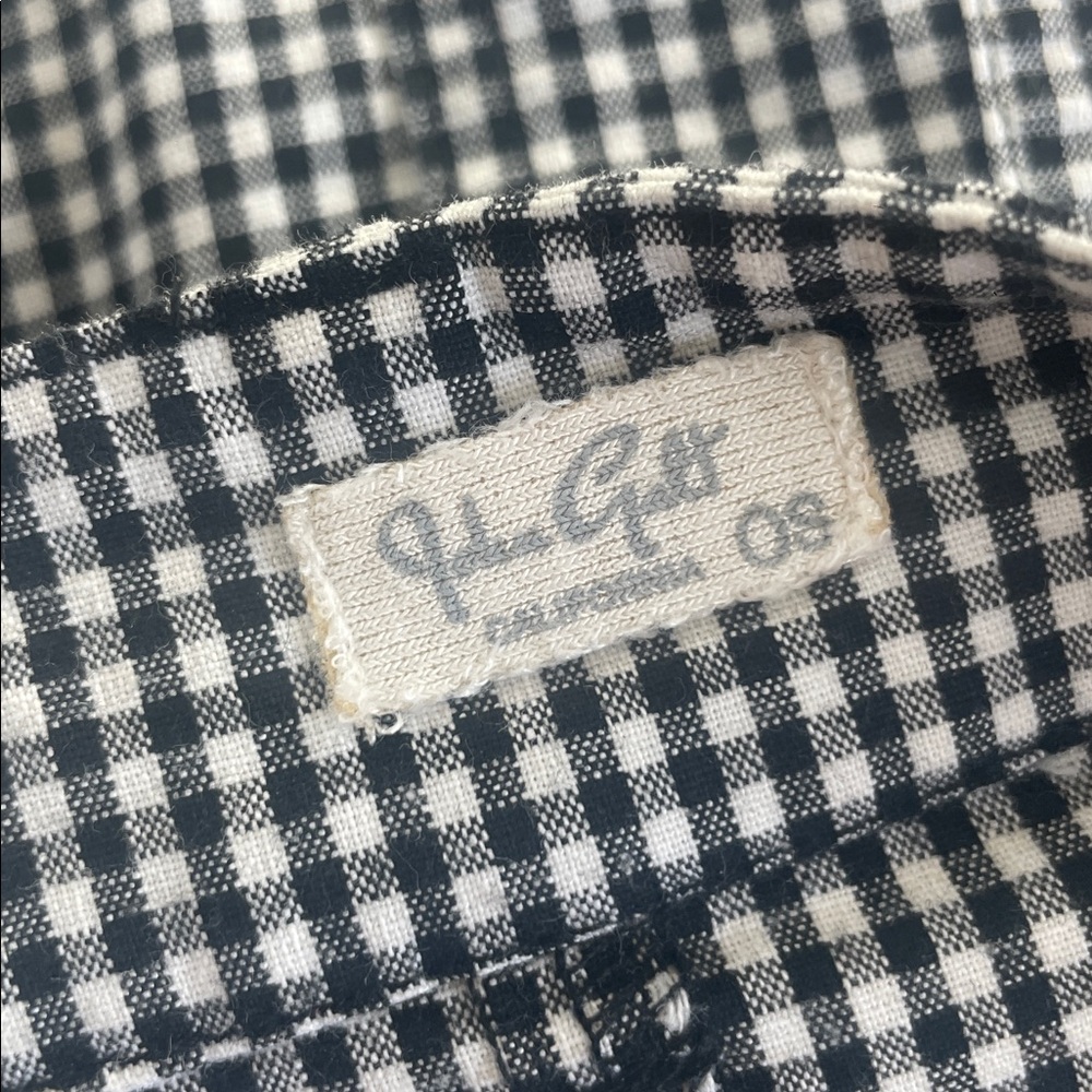 Brandy Melville John Galt Mini Skirt OS XS Black White Gingham Plaid - Picture 5 of 5